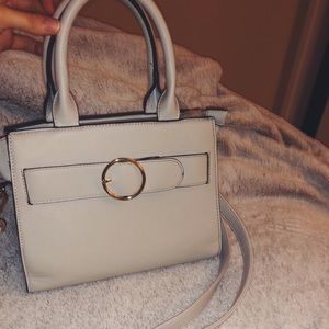 Adorable luxury looking light grey purse